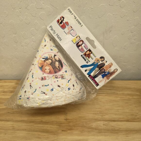 The Spice Girls Pop Stars Vintage Party Favor Hats New 8 Count - Picture 2 of 7